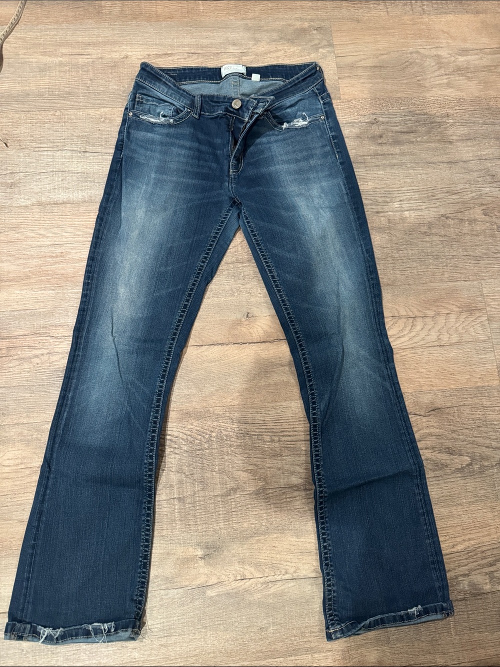Women's Dark Blue Stretch Bootcut Jeans